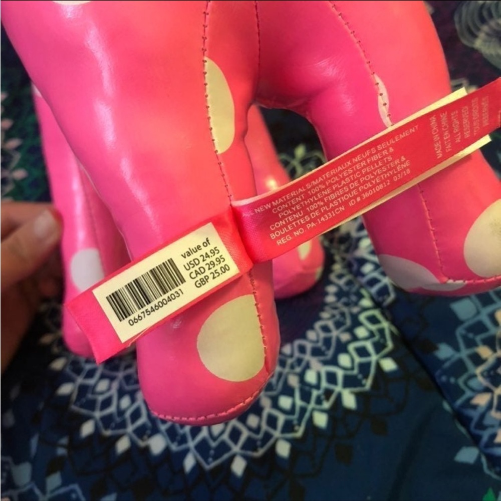 Victoria’s Secret PINK Pink and White Polka Dot Giant Plush Bus Dog Display - Picture 7 of 15